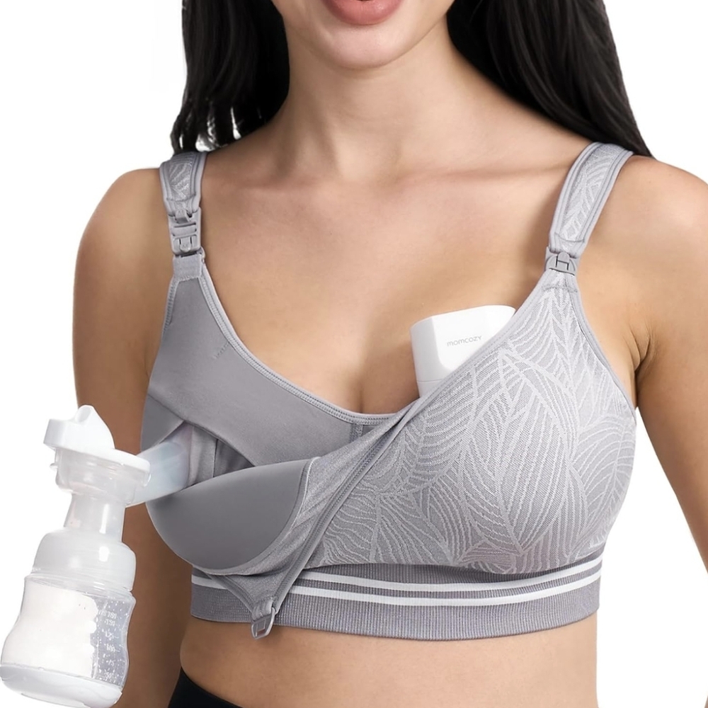 Momcozy Seamless Wireless Hands-Free Pumping & Nursing Bra